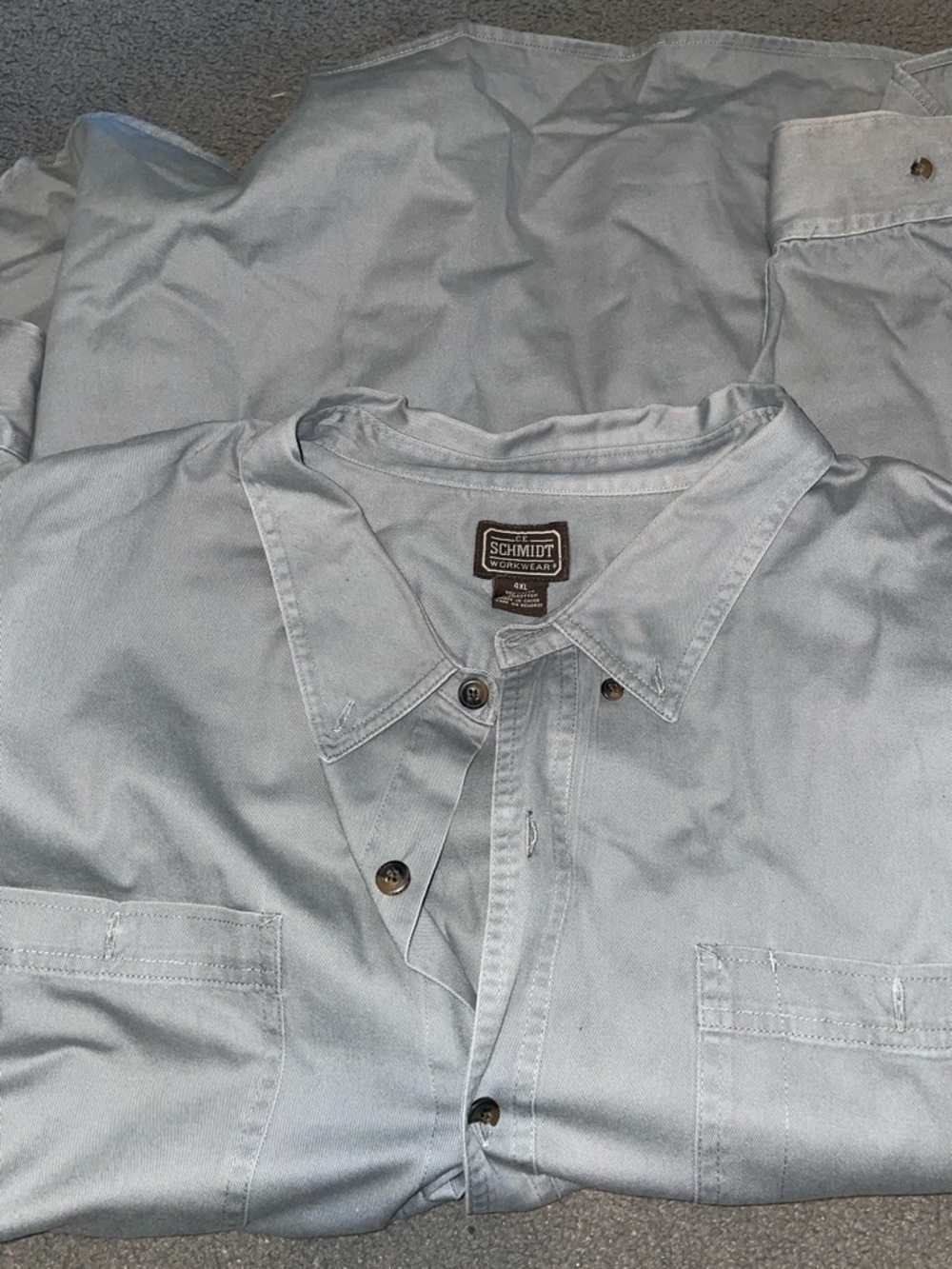 Schmidt Workwear Men's Light Gray Casual Button-Down Shirt